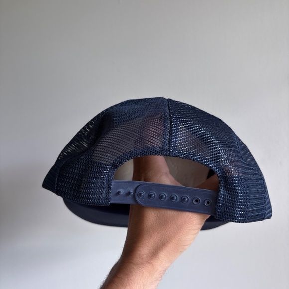 vintage NASA SPaceshit rocket launch trucker hat mesh snapback blue puff - Picture 3 of 7